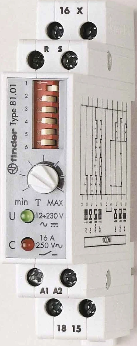 Finder Serie 81 timer multitensione 16A 230V CA/CC