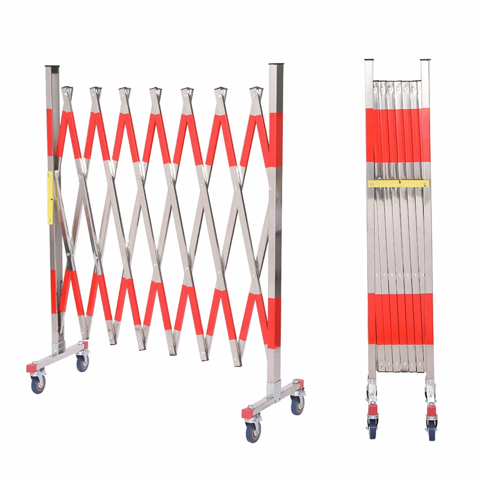 Barriera Retrattile Acciai, Barriera di Transenna Stradale con pulegge Bloccabili, Barriere Retrattili di Sicurezza per uso domestico e commerciale 1.2x2.5M