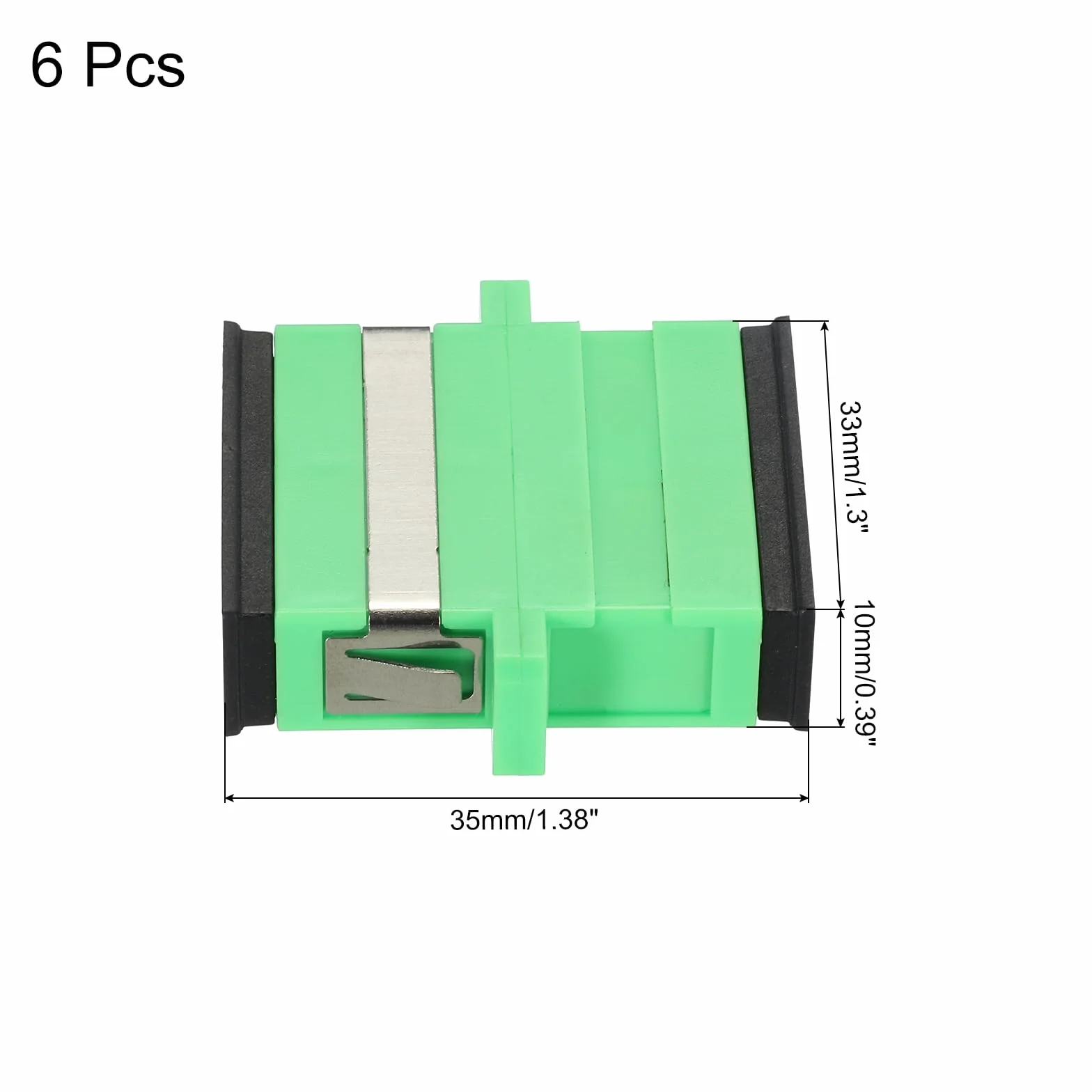 QUARKZMAN Ferrule Ottico in Fibre Sc-Sc/Apc, Adattatore Duplex a Fibre Singola, Sc-Sc/Apc, per Connettore di Rete Internet, 6 Pezzi