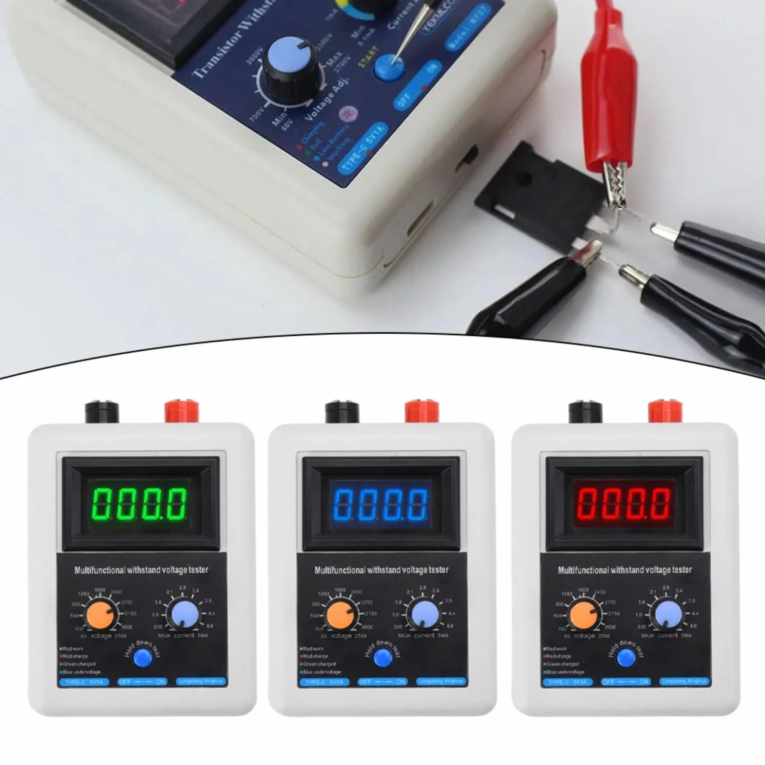 Transistor Tester, IGBT Transistor tester di tensione 0-3500 V, tester di diodi MOS Transistor MOV (rosso)