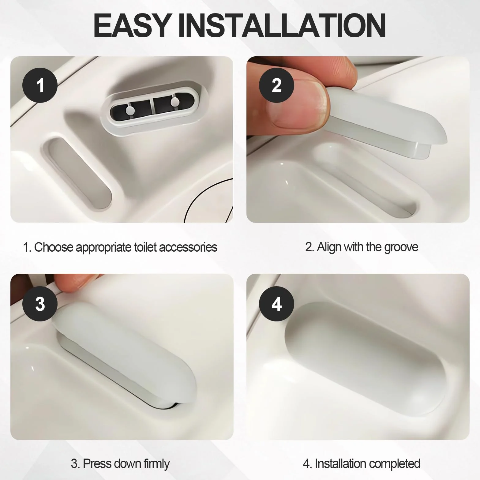 Kit Completo 12 Pezzi per Sedile WC Paracolpi Fissaggi Gommini Universali Bianco
