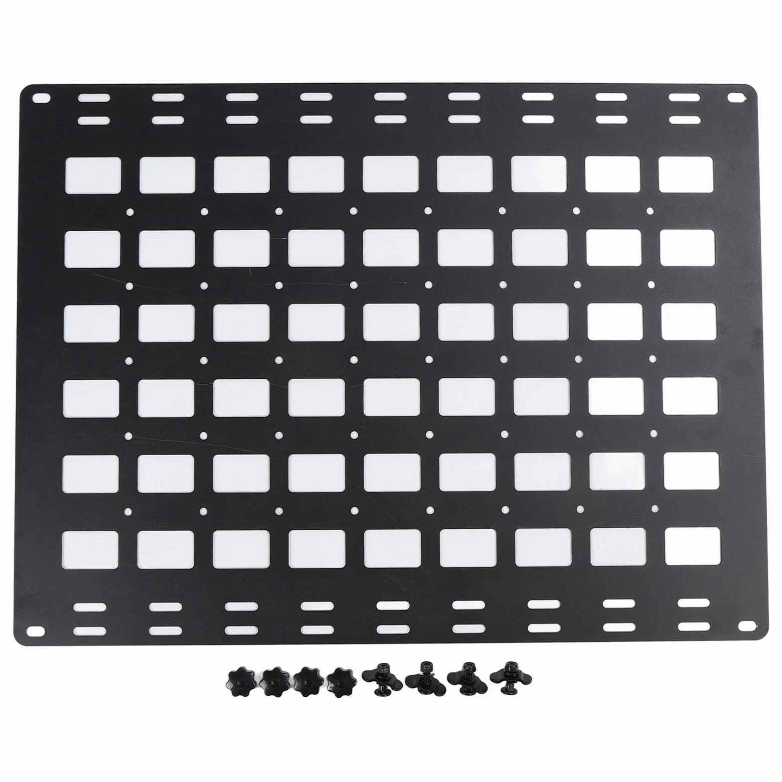Pannello Molle Laterale, Pannello del Pianale del Camion 800 X 600 X 2mm, Multifunzionale in Lega di Alluminio con Base di Fissaggio Organizzatore del Pannello di Stoccaggio