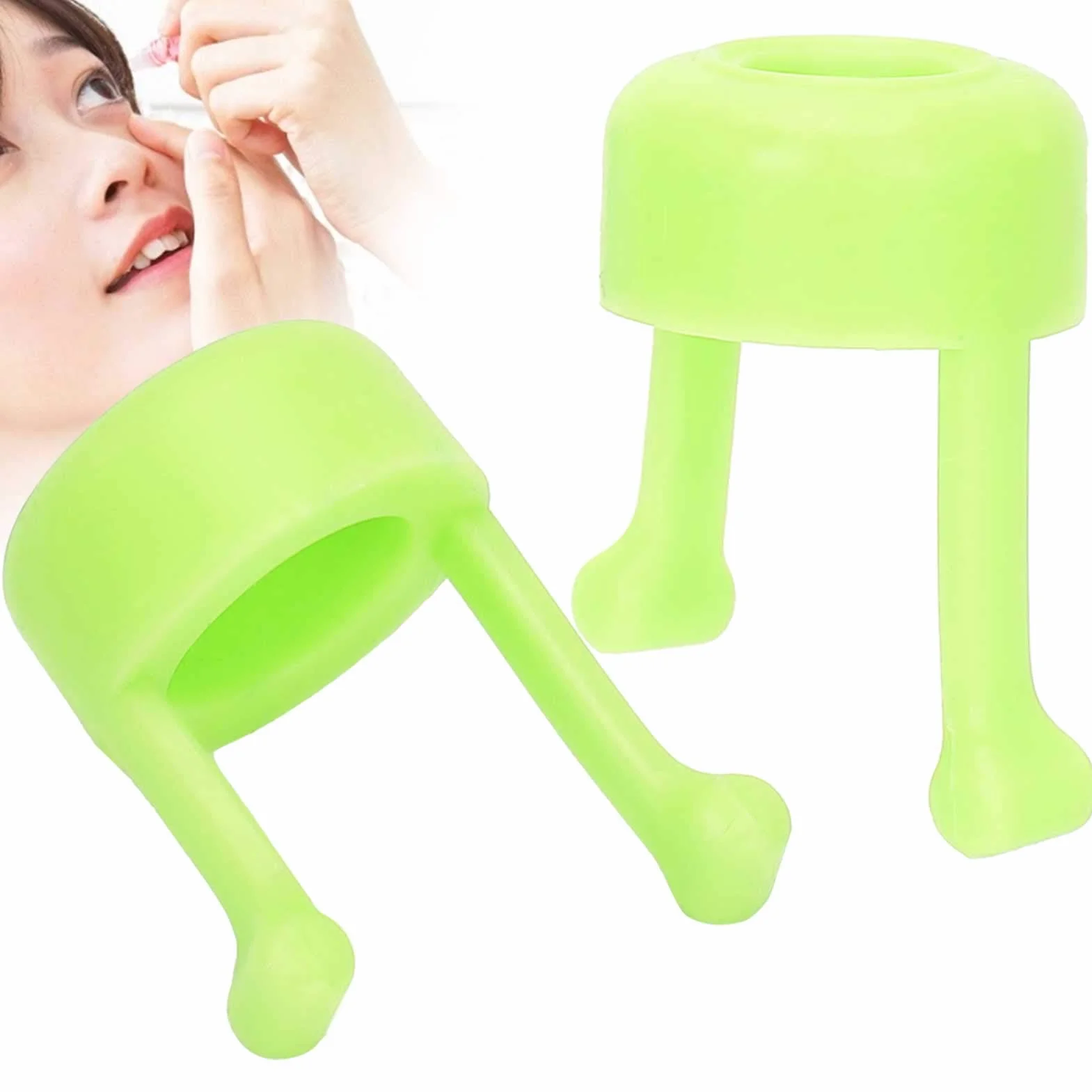 Supporto per Flacone Collirio Portatile 2 Pezzi, Dispositivo di Guida per Flacone Collirio, Applicatore di Aiuto per Collirio, Strumento Pratico per Flacone Collirio