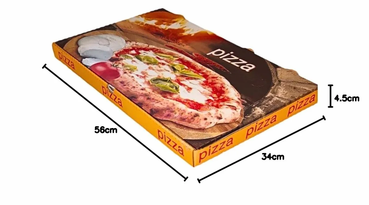 RFD Scatole per pizza in cartone 34x56 H 4,5 cm 50 pz per asporto