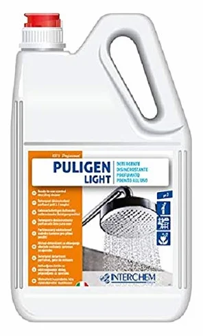 Puligen Light detergente disincrostante profumato per bagni e Sanitari - Confezione : 4 taniche da kg.5