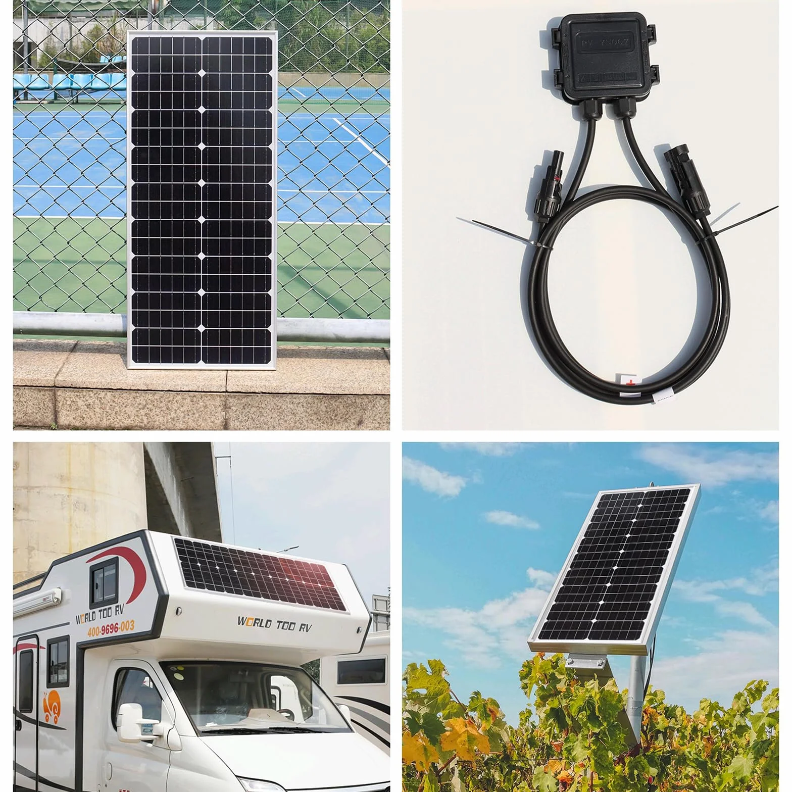 XINPUGUANG Kit pannello solare 50w 12v Modulo fotovoltaico mono 18v Regolatore di carica 10A per barca, auto, camper, casa, giardino, capannone (50)