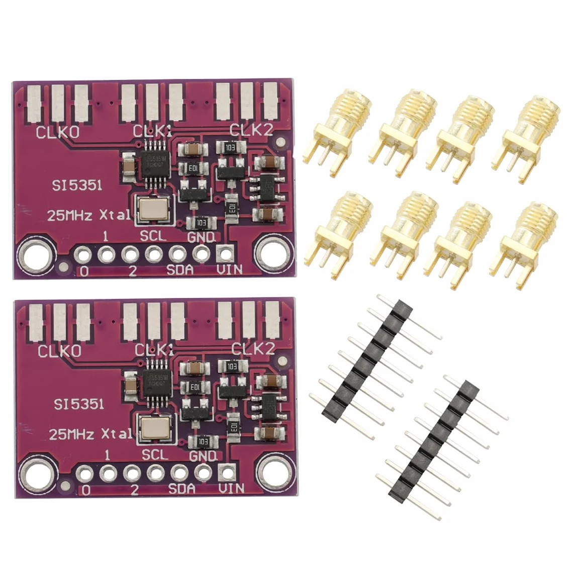 CJMCU-5351 Si5351A Scheda Breakout per Generatore di Clock 3-5 V DC da 8 kHz a 160 MHz Generatore di Segnale con VCXO ad Alta Linearità per Arduino (Confezione da 2)