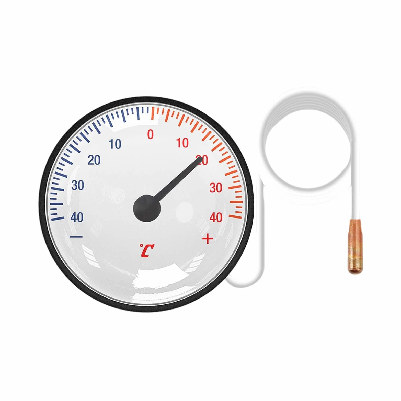 Quadrante termometro, termometro a refrigerazione capillare Vapore, capillare da 56 Pollici, intervallo di Temperatura -40/40 ° C - termometro a Liquido per Le Piscine dei Serbatoi di Pesce