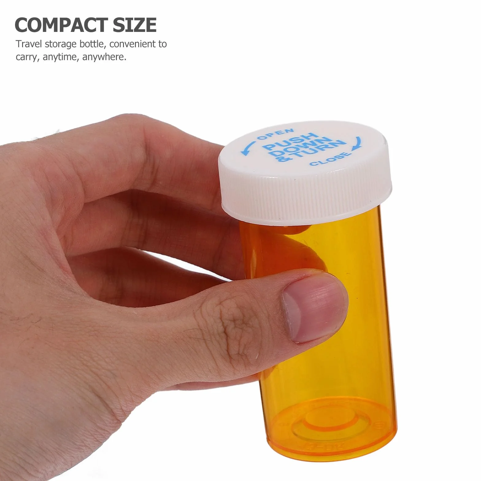 Set 25 Flaconi per Medicinali Portatili 8 Drams Contenitori Protettivi in Pp Organizer da Viaggio per Pillole e Integratori
