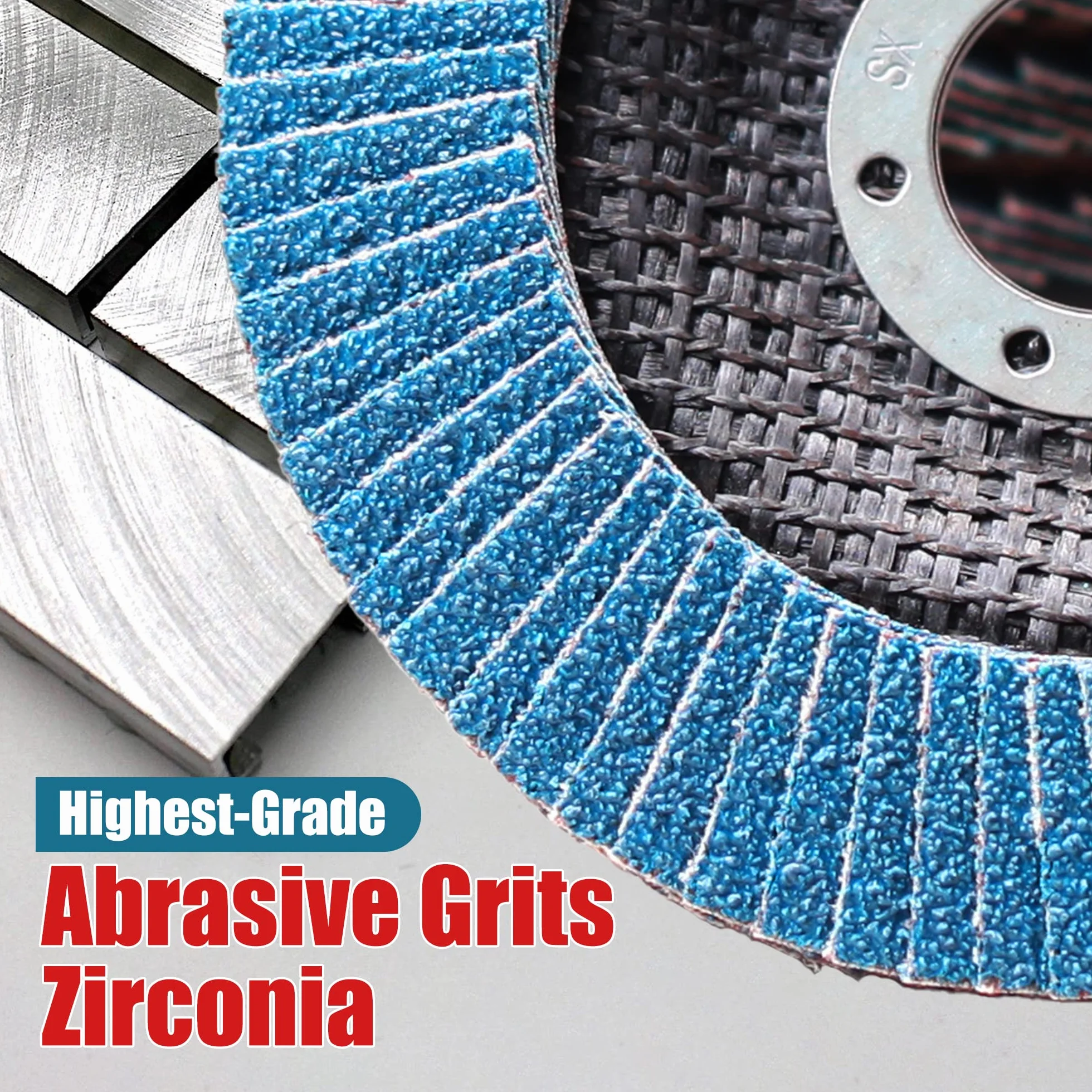 EZARC Disco Lamellare 10 Pezzi, Dischi Lamellari Ø 115mm x 22 mm, Grana 40 Dischi Abrasivi Lamellari, Adatto per Acciaio Inossidabile Metallo e Legno per Smerigliatrice Angolare