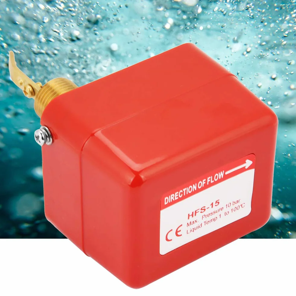 Flussostato Regolabile 1/2 Pollice HFS-15 per Sistemi di Trattamento Acqua, Aria Condizionata e Protezione Antincendio