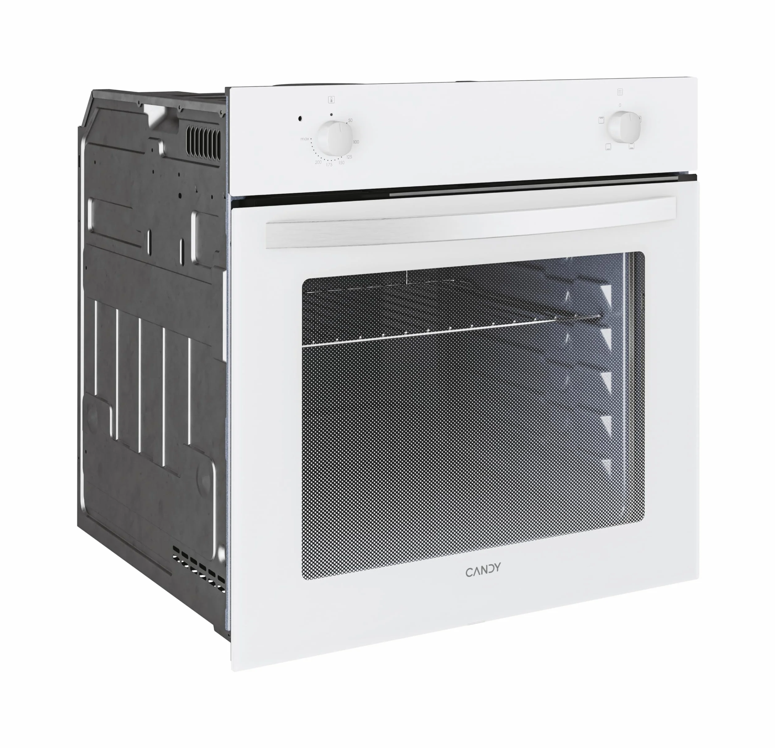 Candy Idea Forno Elettrico Statico 70 L Classe A Ventilato Grill Timer Meccanico 4 Funzioni Cavità Ampia Design Inox Incasso AxLxP 59,5x59,5x56,8 cm FIDC B100
