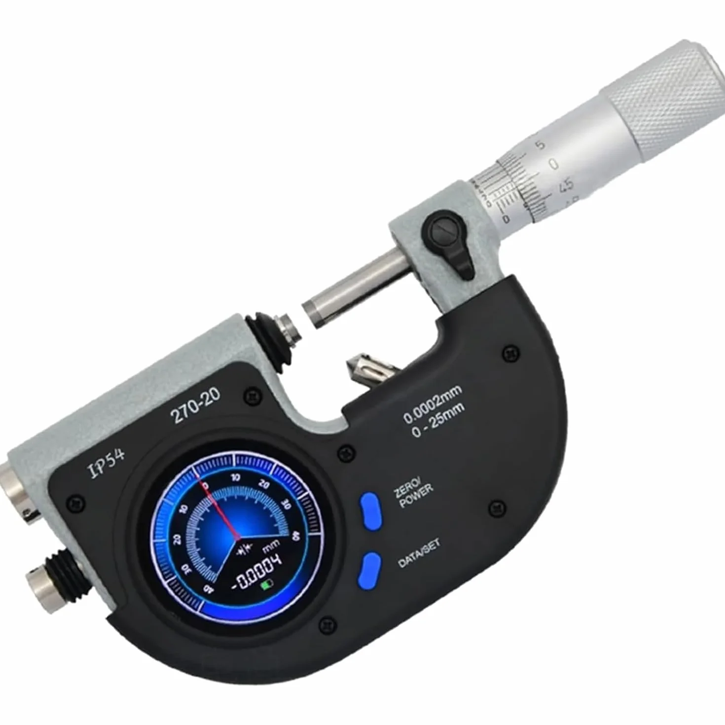 Micrometro interno, Micrometro digitale meccanico esterno, Campo di misura 0-25mm, Risoluzione 0.0005mm, Strumento di misura di precisione per la produzione di pezzi