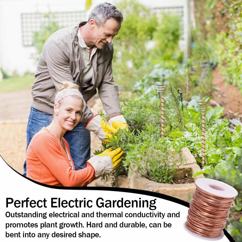 Filo di rame Pure T2 ø1.3mmx50m Filo di Rame Puro Nudo Electroculture Giardinaggio Filo diRame Cavo afilos dirame Nudo T2filos rames Non Smaltato per Esperimenti, Giardino Coltivazione