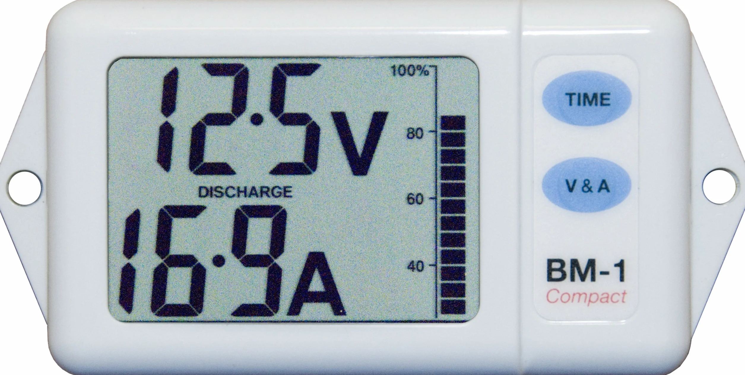 Nasa, Battery Monitor, Controllo batterie Compatto, Colore: Bianco