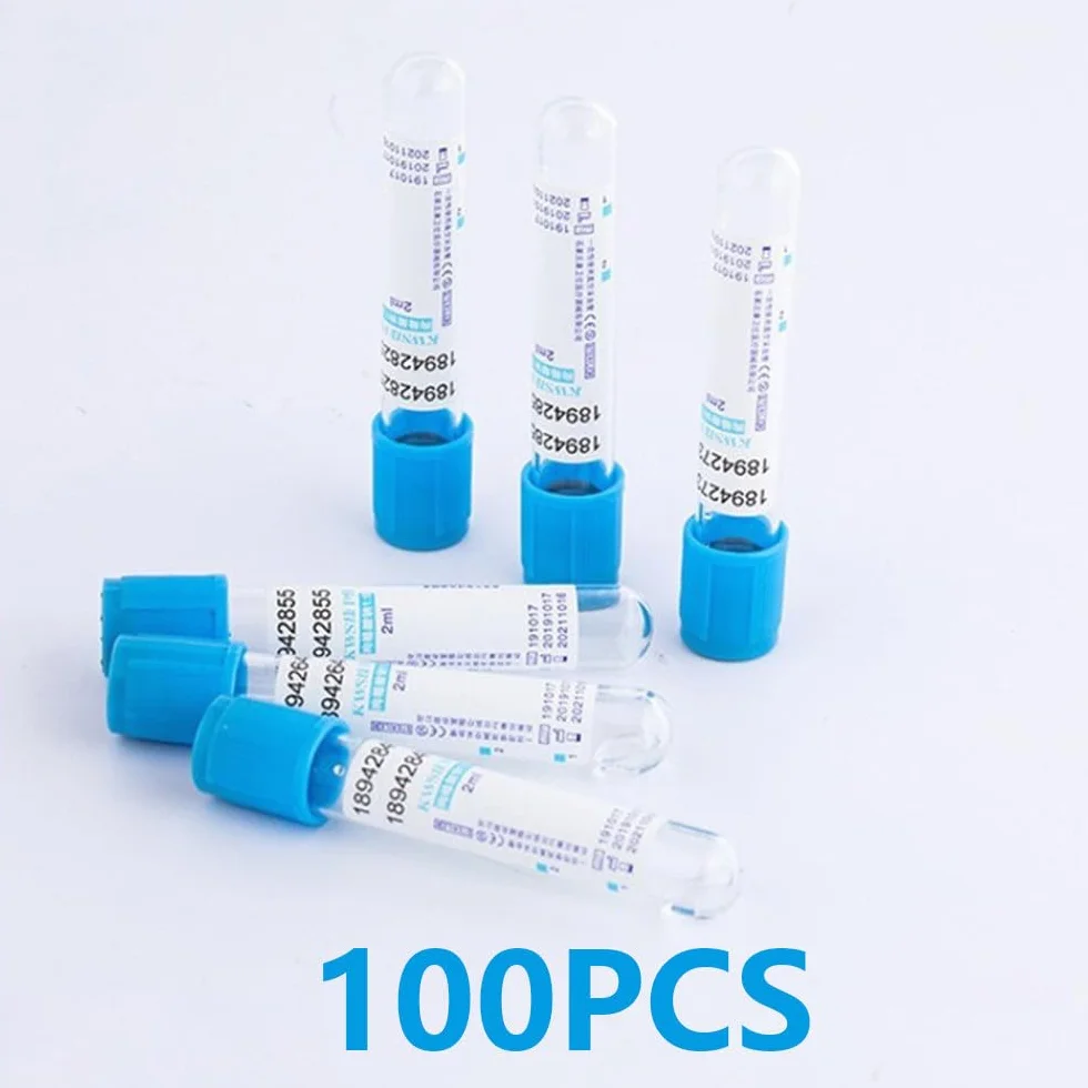 Provette per Prelievo Di Sangue Sottovuoto, Provette per Prelievo Di Sangue Da Laboratorio Da 3/5/10 Ml, 1 Confezione Da 100, Provette Con Citrato Di Sodio, Per Laboratori E Cliniche,10ml