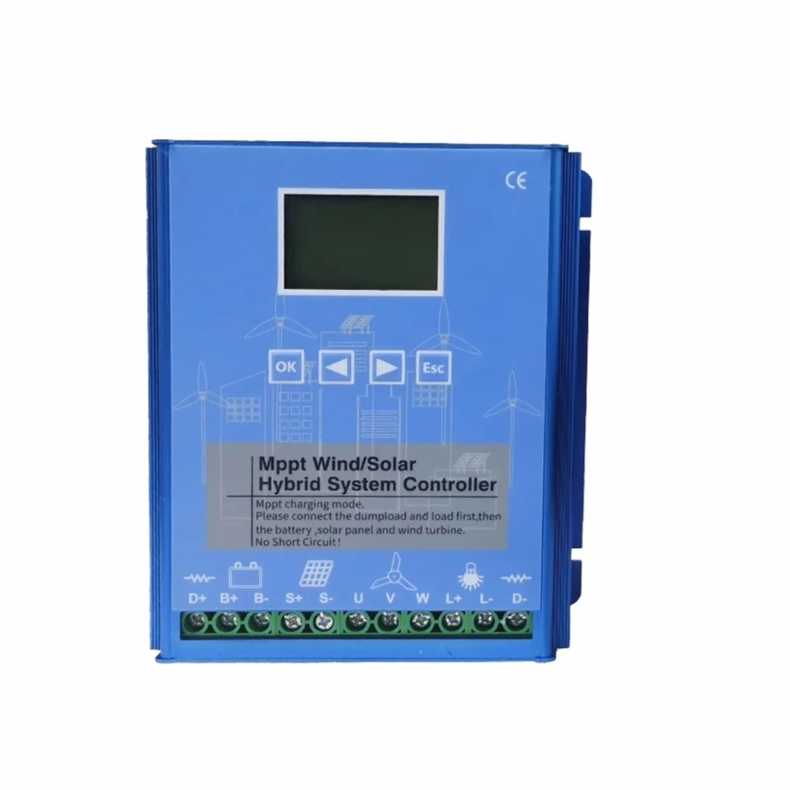 Regolatore di carica solare, Regolatore Di Carica Solare MPPT 5KW 10KW 15KW 20KW 5000W 12V 24V 48V Volt Ibrido For Batteria Eolica(Wind 5KW Solar 3KW,NO_48V)
