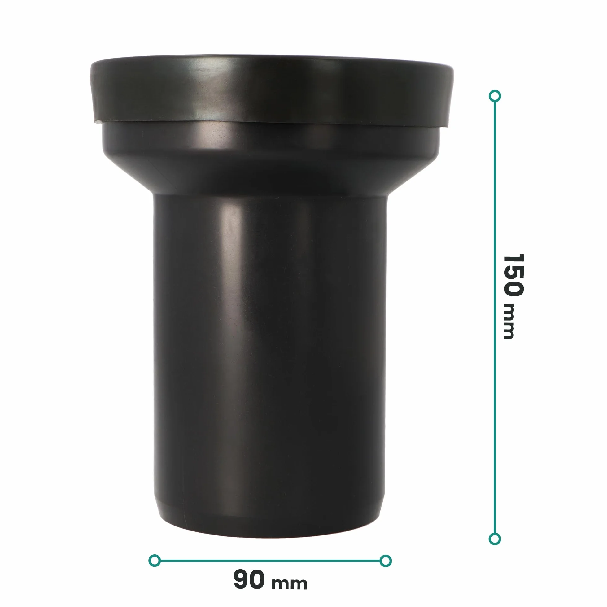 Tubo di scarico 90x150 da parete connettore WC scarico fognario polipropilene incasso
