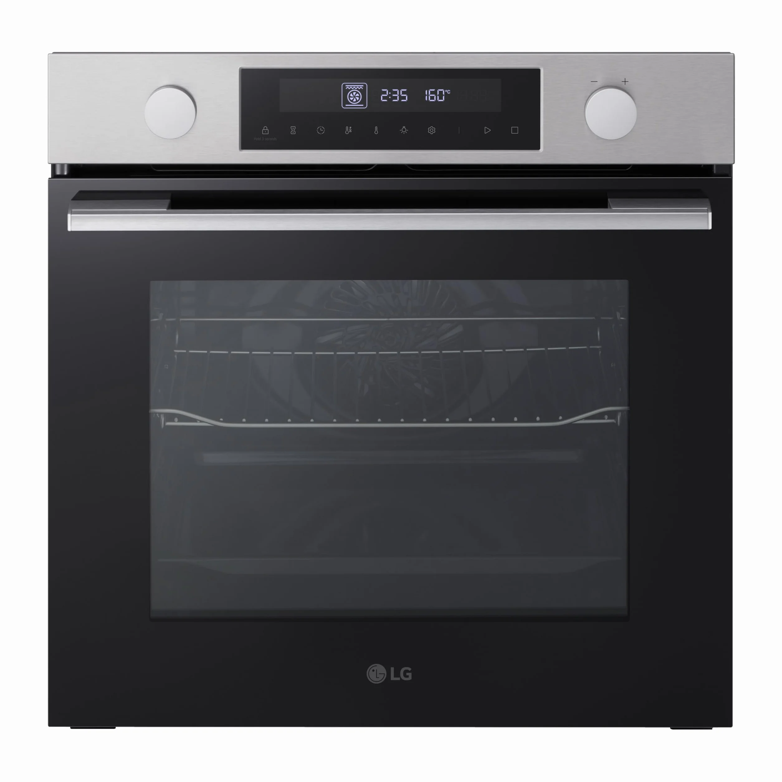 LG WS5D7210S Forno da Incasso Classe A, 72L, 11 Programmi di Cottura, Modalità Friggitrice ad Aria, Grill, Lievitazione, Pizza, Temperatura Massima 250°C, Potenza 3200 W, Wi-Fi