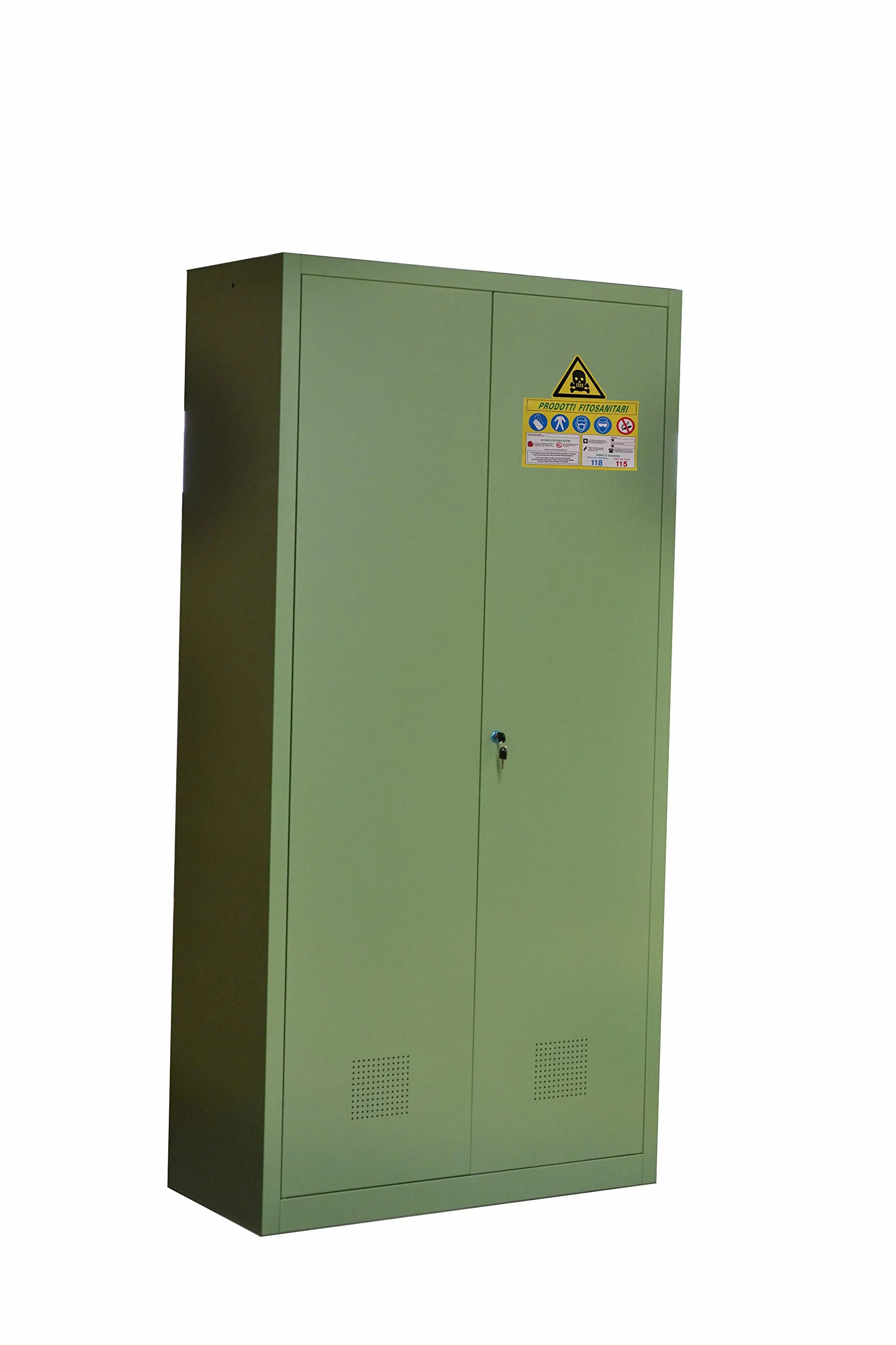Fleda TRADING Armadio per fitofarmaci in metallo Verde 100x45x200h per aziende agricole, Magazzino