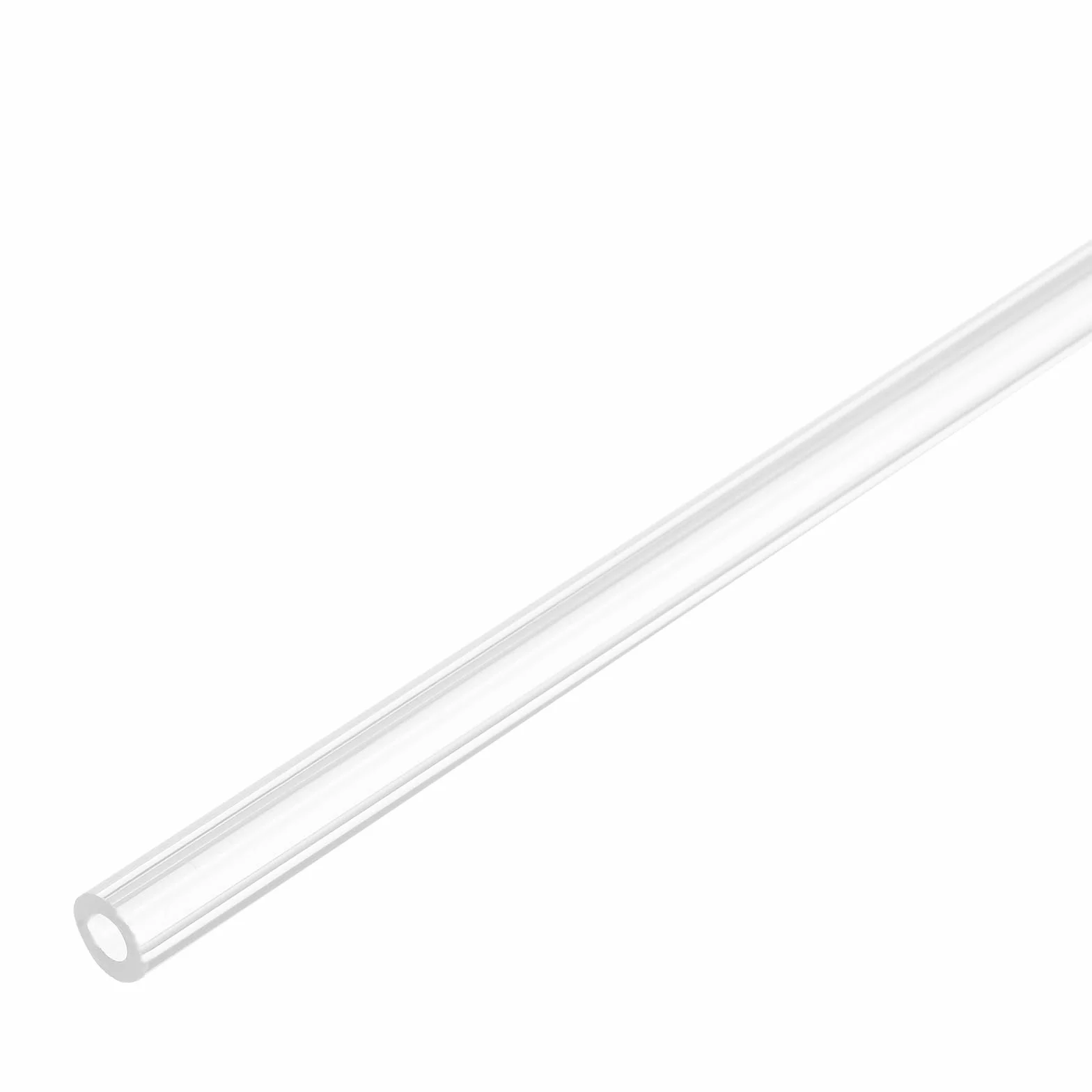 sourcing map Tubo in acrilico rigido rotondo in plastica trasparente, diametro interno 4 mm, diametro esterno 7 mm, diametro esterno 305 mm, per lampade e lanterne, sistema di raffreddamento ad acqua,