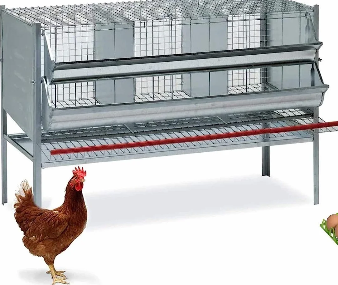 GABBIA PER GALLINE OVAIOLE TRE CELLE 9 CAPI