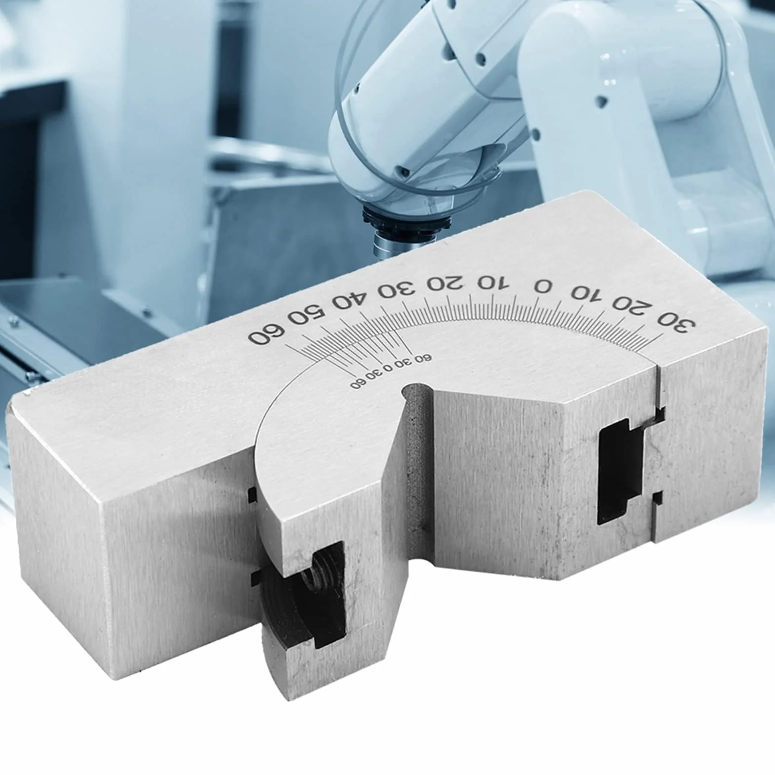Fresatura a Blocco Ad Angolo V, 75 X 25 X 36 AP30 Blocco a V con Angolo Regolabile Misurazione di Precisione Micro Fresatura Regolazione Blocchi Angolari Pialla per Fresatrice