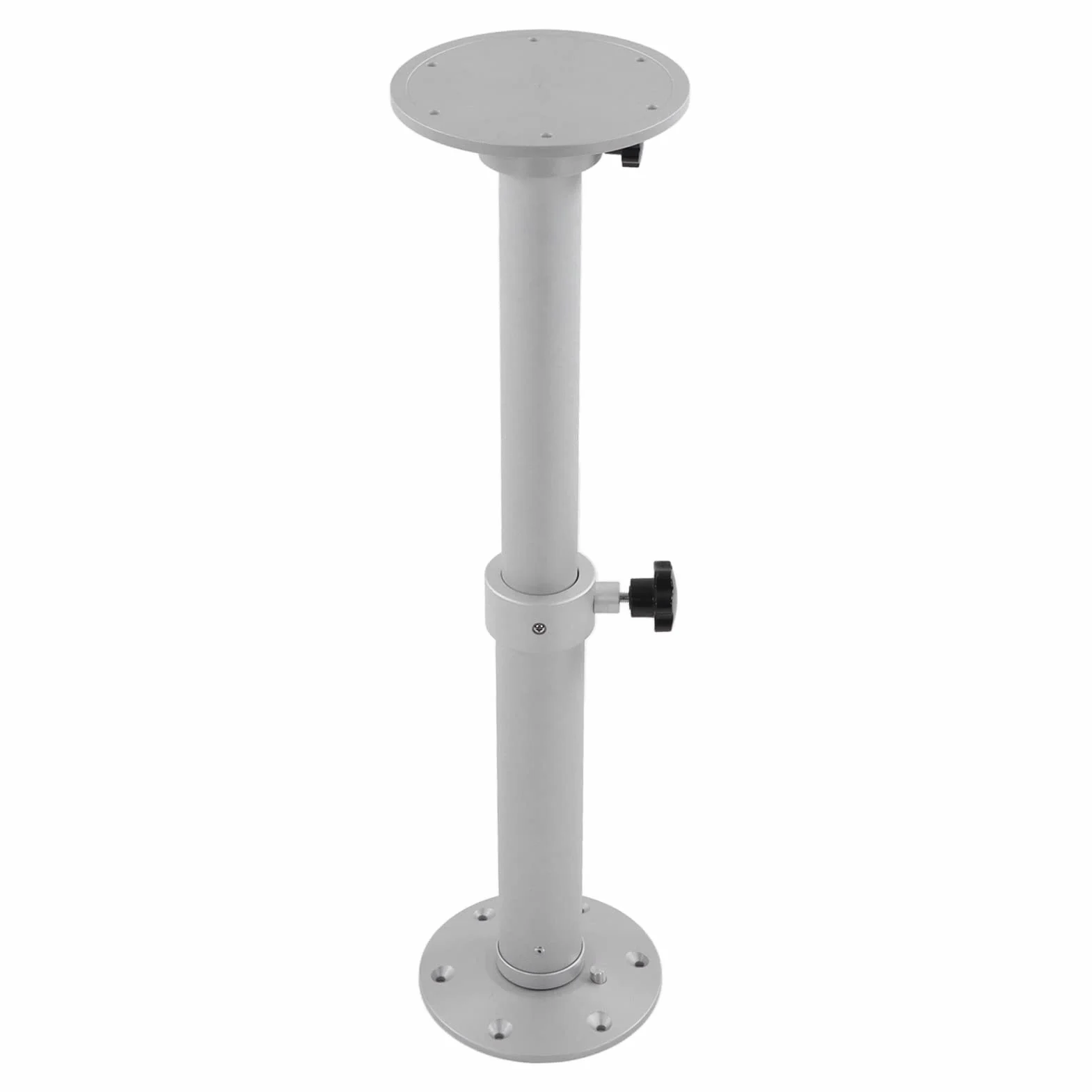 Gamba da Tavolo Regolabile, Supporto da Tavolo Telescopico Argento per Camper e Barche, 445-685 mm
