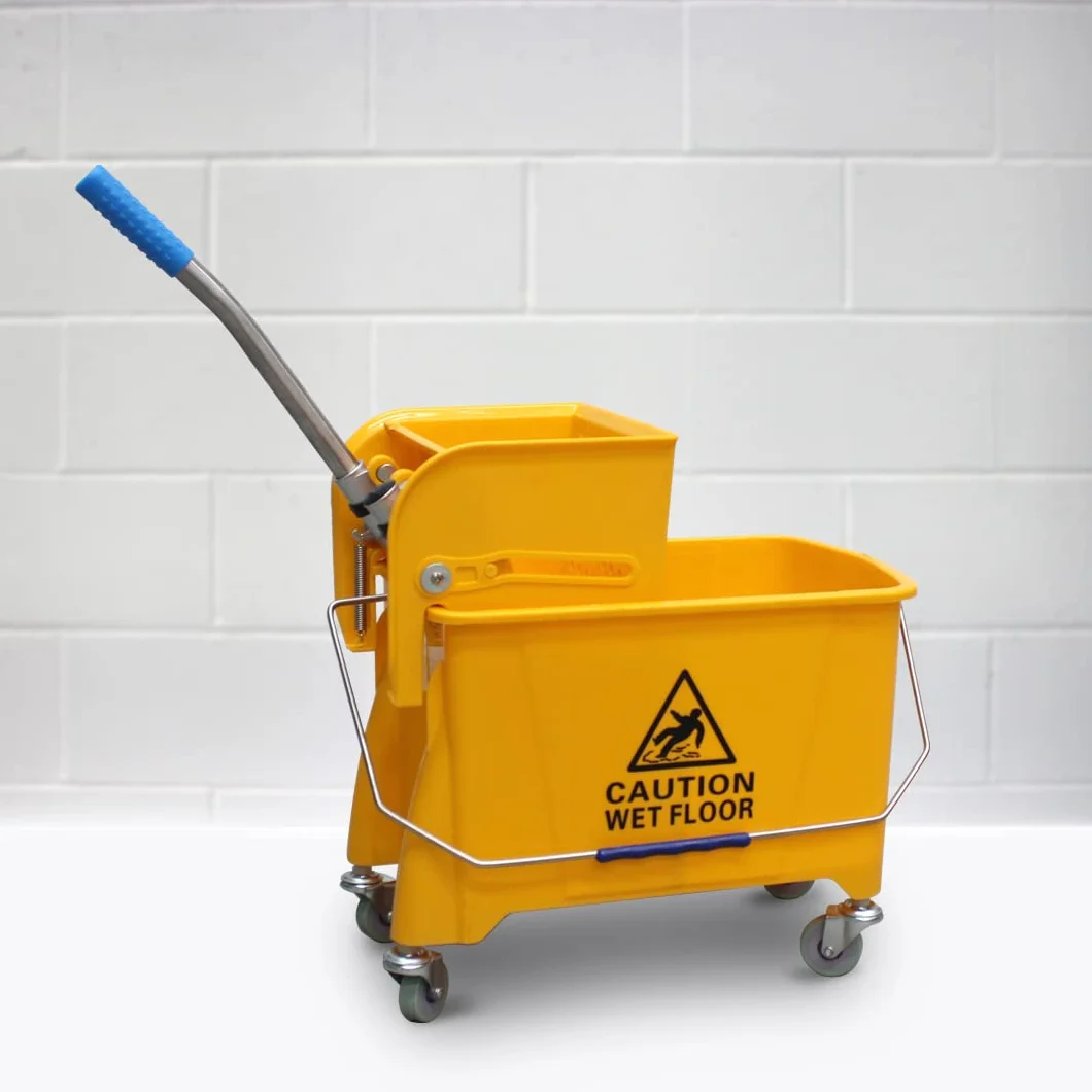 Pegasus Cleaning Grande 20 litri Kentucky Mop doppio secchio e sistema strizzatore con ruote e maniglia per il trasporto | Forte e durevole per uso commerciale
