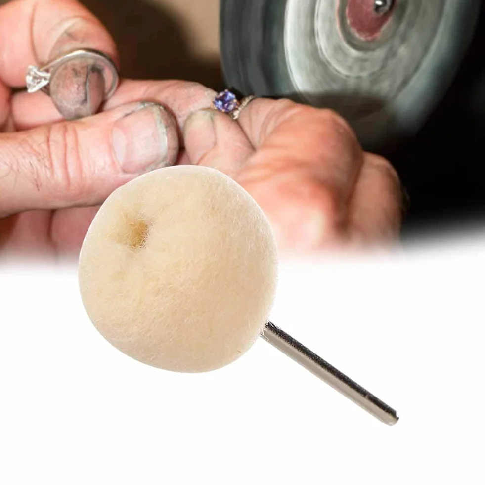 10 Pezzi 2.35mm Montato mandrino lucidatura Strumento di lucidatura Ruote Punte macinino smerigliatrice Testa Polacca Orologio Accessori Gioielli Strumento Materiale per la Lucidatura dei Gioielli