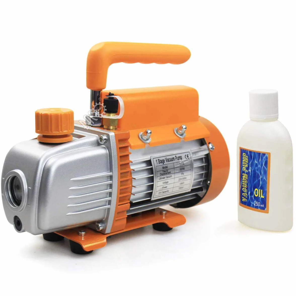BACOENG Pompa a Vuoto 3 CFM per Refrigerazione e Climatizzazione, Pompa Monostadio 1/4 HP, 2800 giri/min, Elettrica per Sistemi di Refrigerazione Automotivi