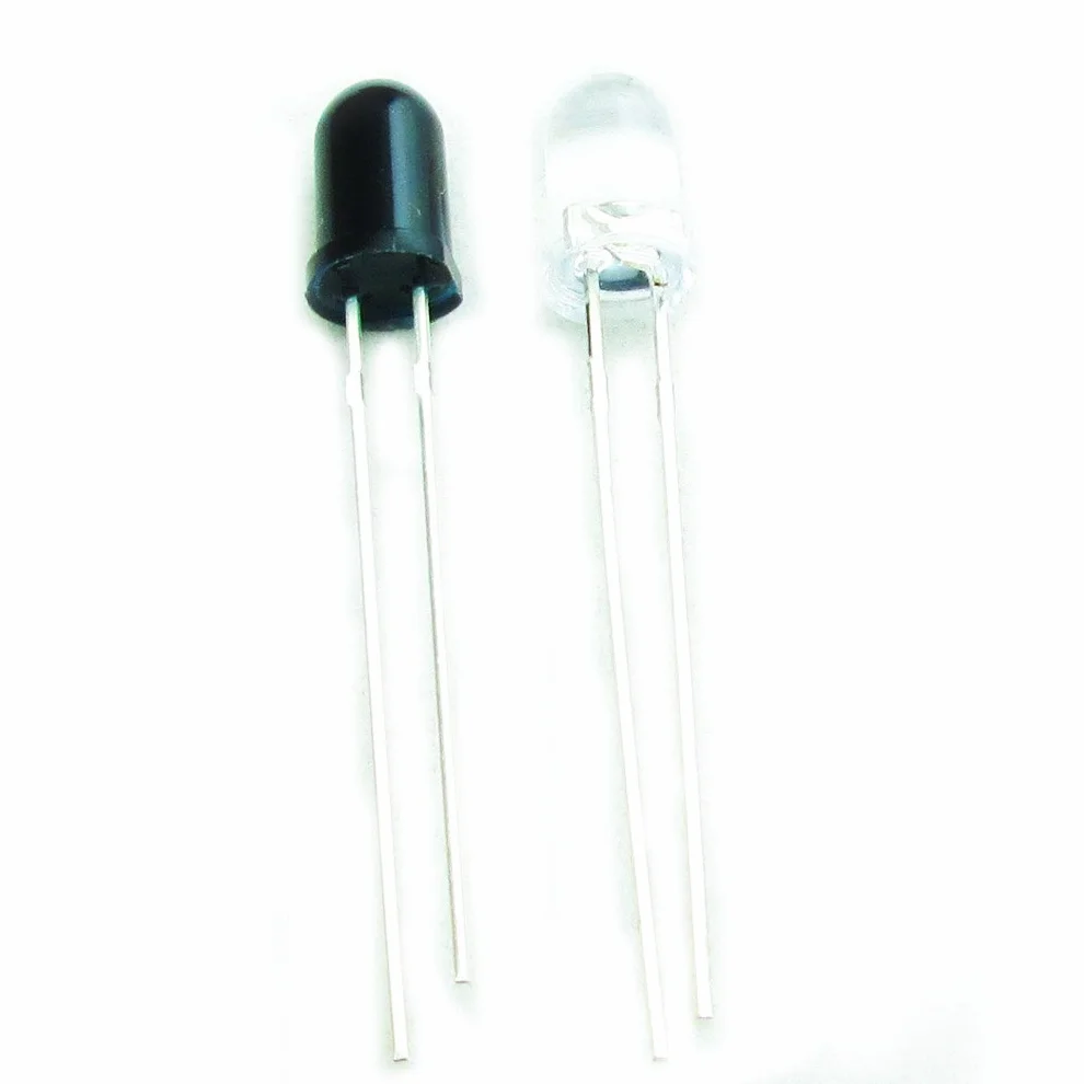 Hailege 20pcs 5mm 940nm LED Emettitore A Infrarossi e Diodo Ricevitore IR per 5MM Infrarossi 10 Emissione + 10 Tubo Ricevitore (Confezione da 10 Paia)