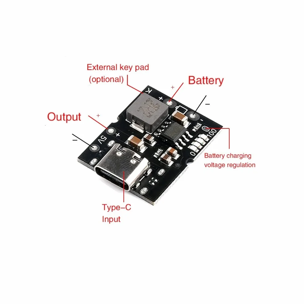 DollaTek Type-C USB 5V 2A Trasformatore step-up Power modulo di protezione