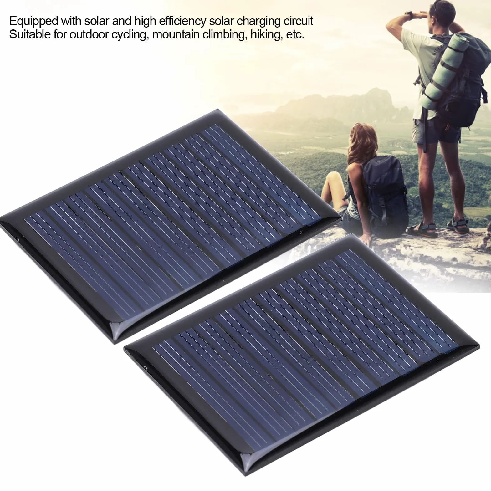 Pannello Solare Mini, 5V 50mA 60x40mm Monocristallino Compatto, Modulo Energia Solare per Dispositivi Esterni IoT Robot Elettronica Portatile