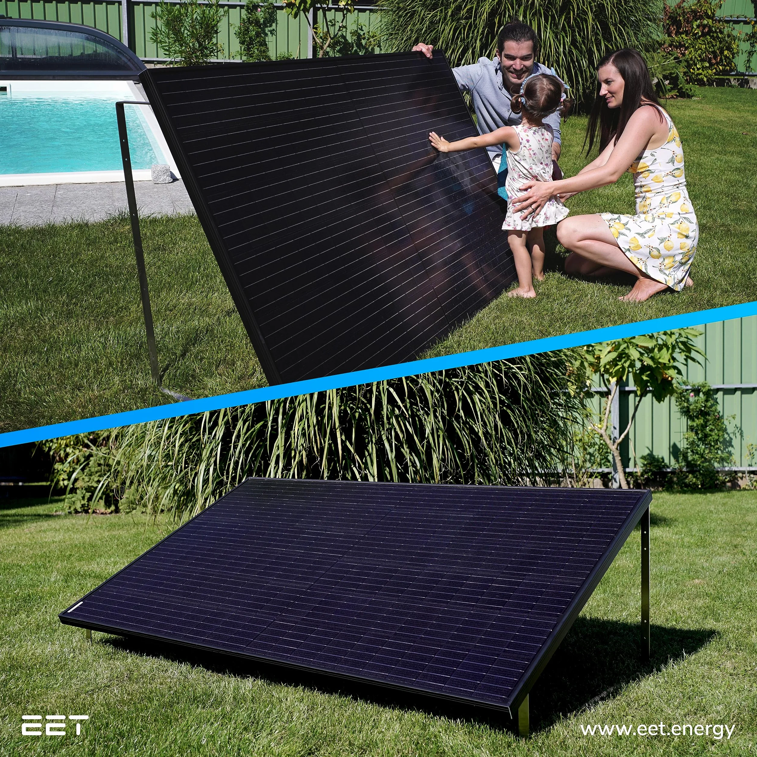 LightMate Sistema fotovoltaico 370W kit completo giardino tetto pannello inverter 300W staffa cavo 5m