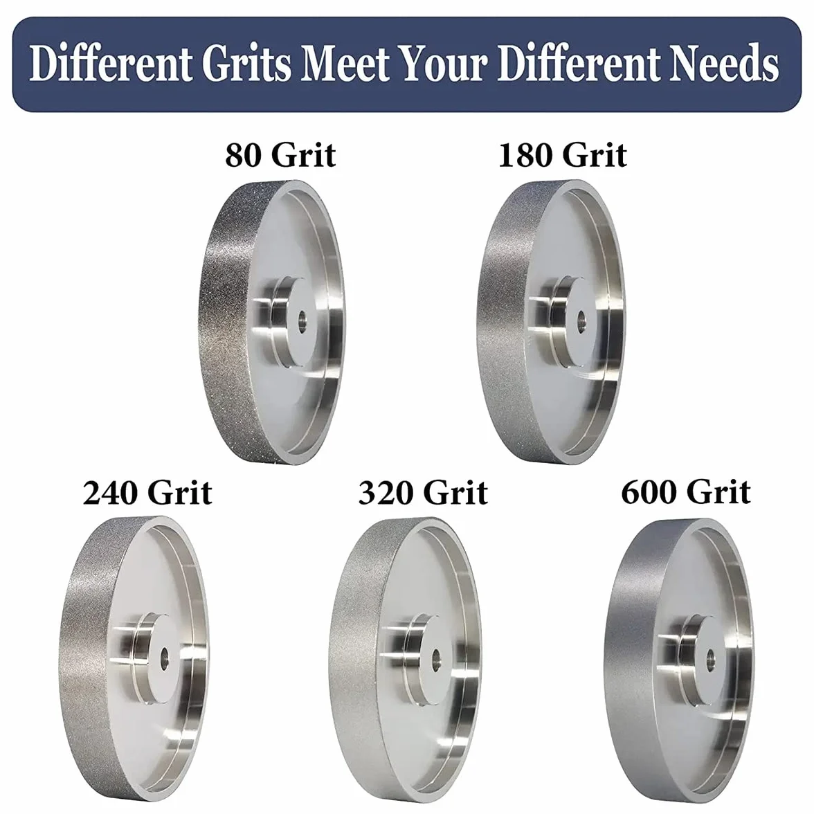 Mola CBN diametro 6 pollici x larghezza 1,5 cm con pergolato 1,2 cm grana 240 per affilare HSS