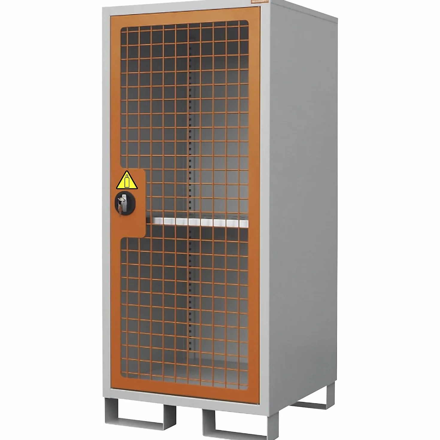 EUROKRAFT basic | Armadio per bombole di gas | a 1 anta | alt x largh x prof 1550 x 680 x 680 mm