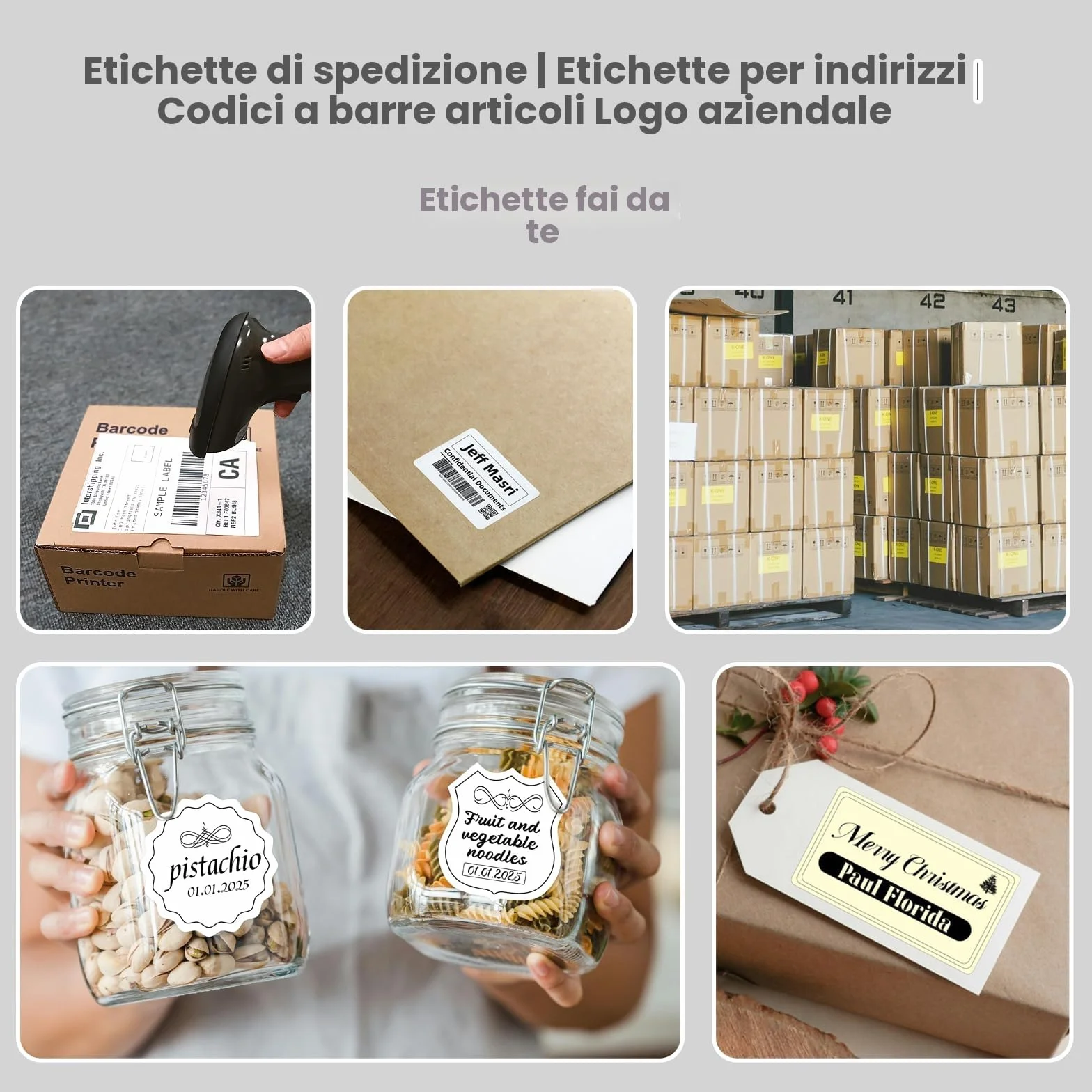 vretti Stampante Etichette Termica Professionale con WiFi e USB, Senza Cartuccia, Risparmio 70%, Testina 3X Durata 99.99% Scansione Riuscita, Compatibile con Amazon, DHL, eBay, Shopify