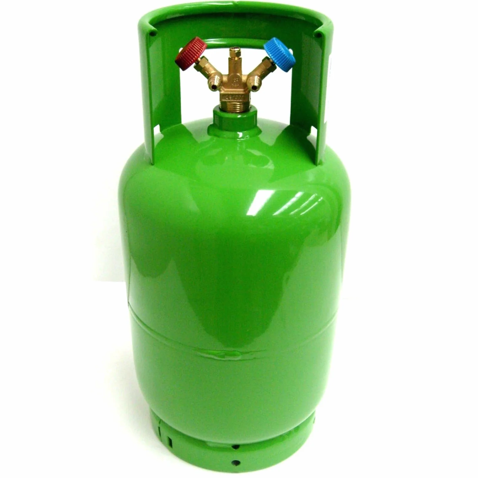 3S SuperSamaStore Bombola Neutra Vuota per Gas Refrigerante | Capacità 12 Lt, con Doppia Valvola Rubinetto (1 Pescante e 1 Aspirante) e Attacchi 1/4" SAE, Max 46 Bar
