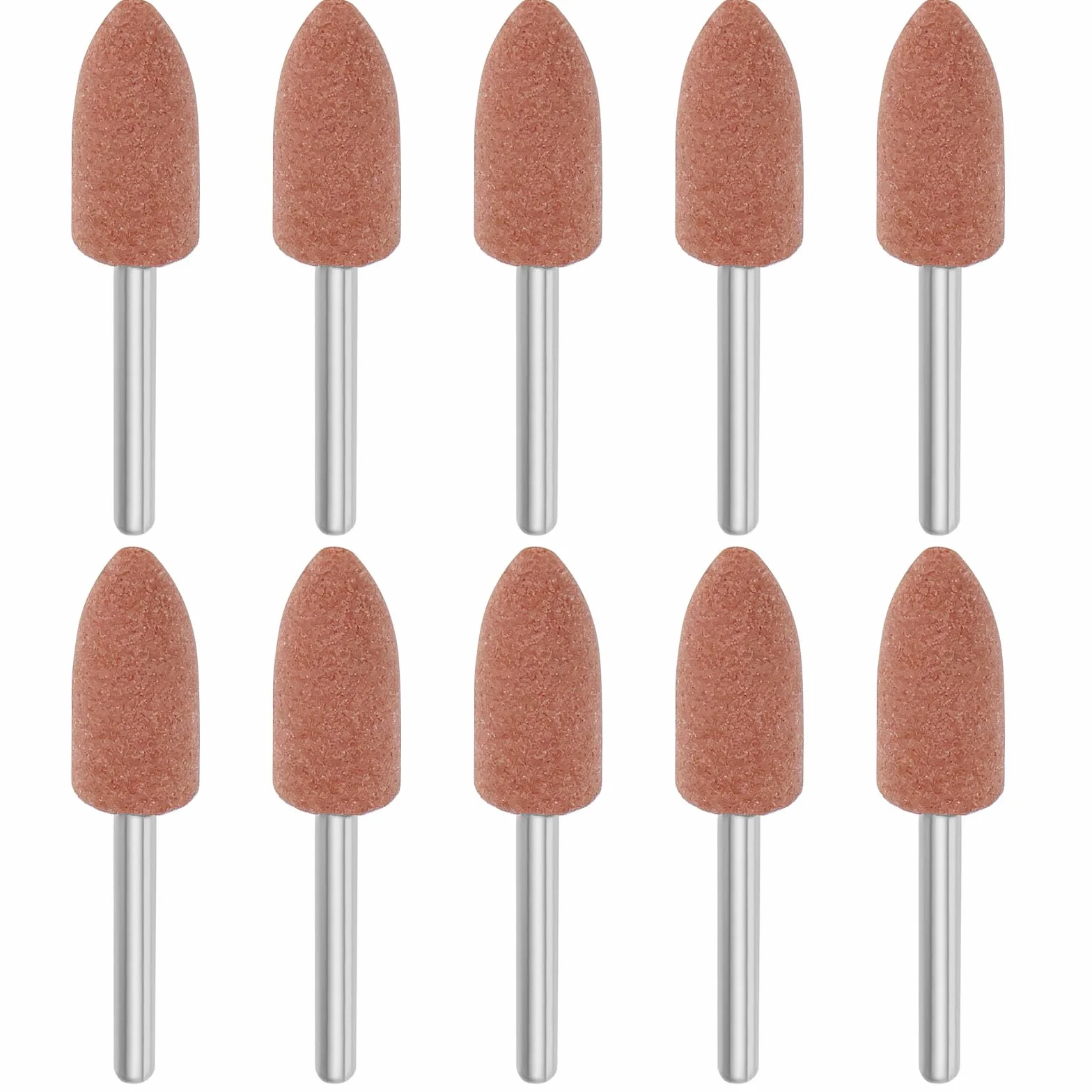 The Lord of the Tools 10 Pezzi Pietre Abrasive Per Levigatura Rotante Punte Per Trapano Per Incisione Lucidatura Di Giada In Ceramica Rettifica In Acciaio Inossidabile 3x9,5mm Coniche