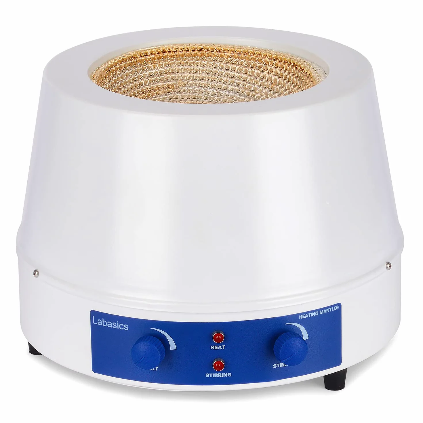 Labasics Manto Riscaldante, Riscaldamento e Agitazione Electromantles Lab Heating Mantle con Agitatore Magnetico 0-1600 RPM Controllo Della Temperatura 220V/380℃ 250W, 1000 ml
