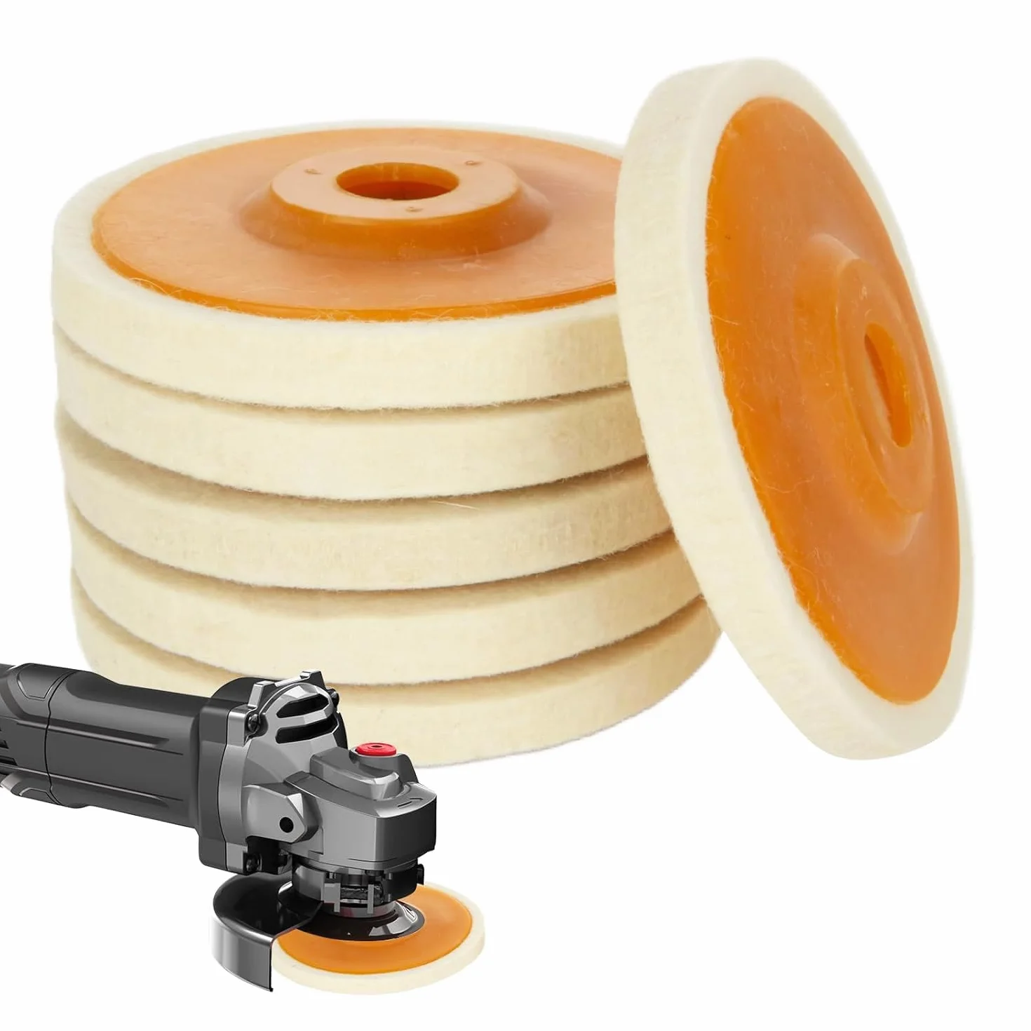 JMIATRY 6 pezzi Dischi Per Lucidare Marmo 125mm, Dischi Per Smerigliatrice, Disco Per Legno Smerigliatrice Per Lucidatura Vetro, Ceramica, Plastica, Gioielli, Metallo, Marmo
