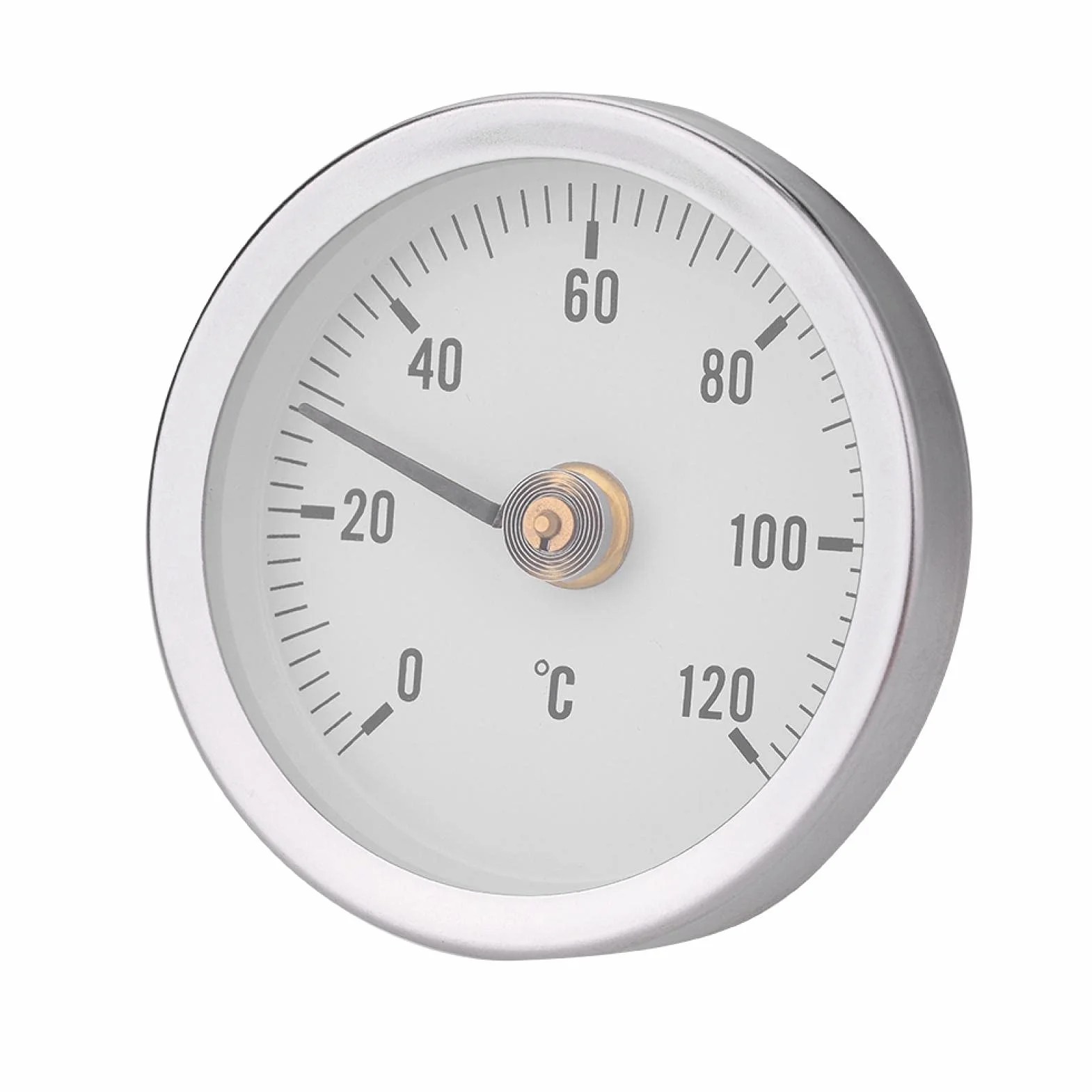 Termometro a Molla Bimetallico da 63 Mm, Superficie del Tubo, IP55, Impermeabile, Antipolvere, a Clip, Sul Termometro, Misuratore di Temperatura per la Misurazione della Temperatura di Tubi Dell'acqua