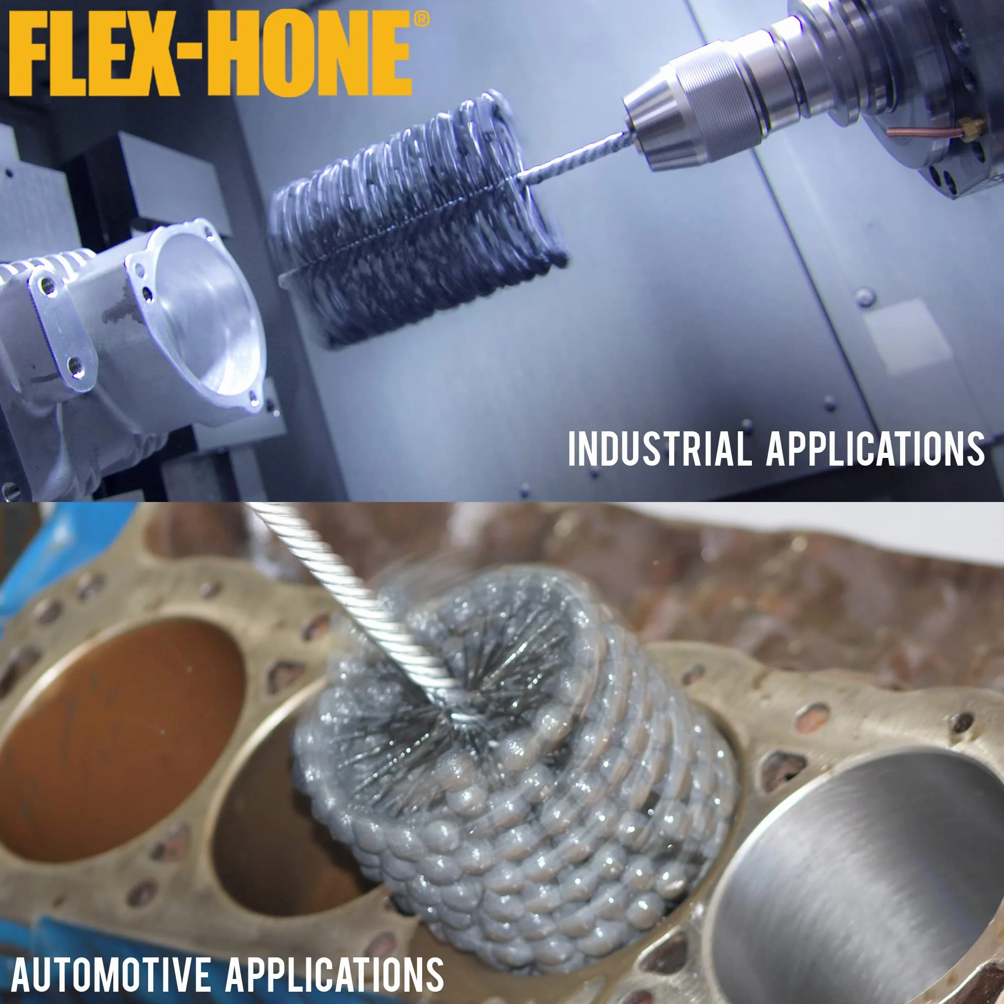 Brush Research Flex-Hone Cylinder Hone, GBD Series, Silicon Carbide Abrasive, 3-3/4" (95 mm) Diameter, 240 Grit Size