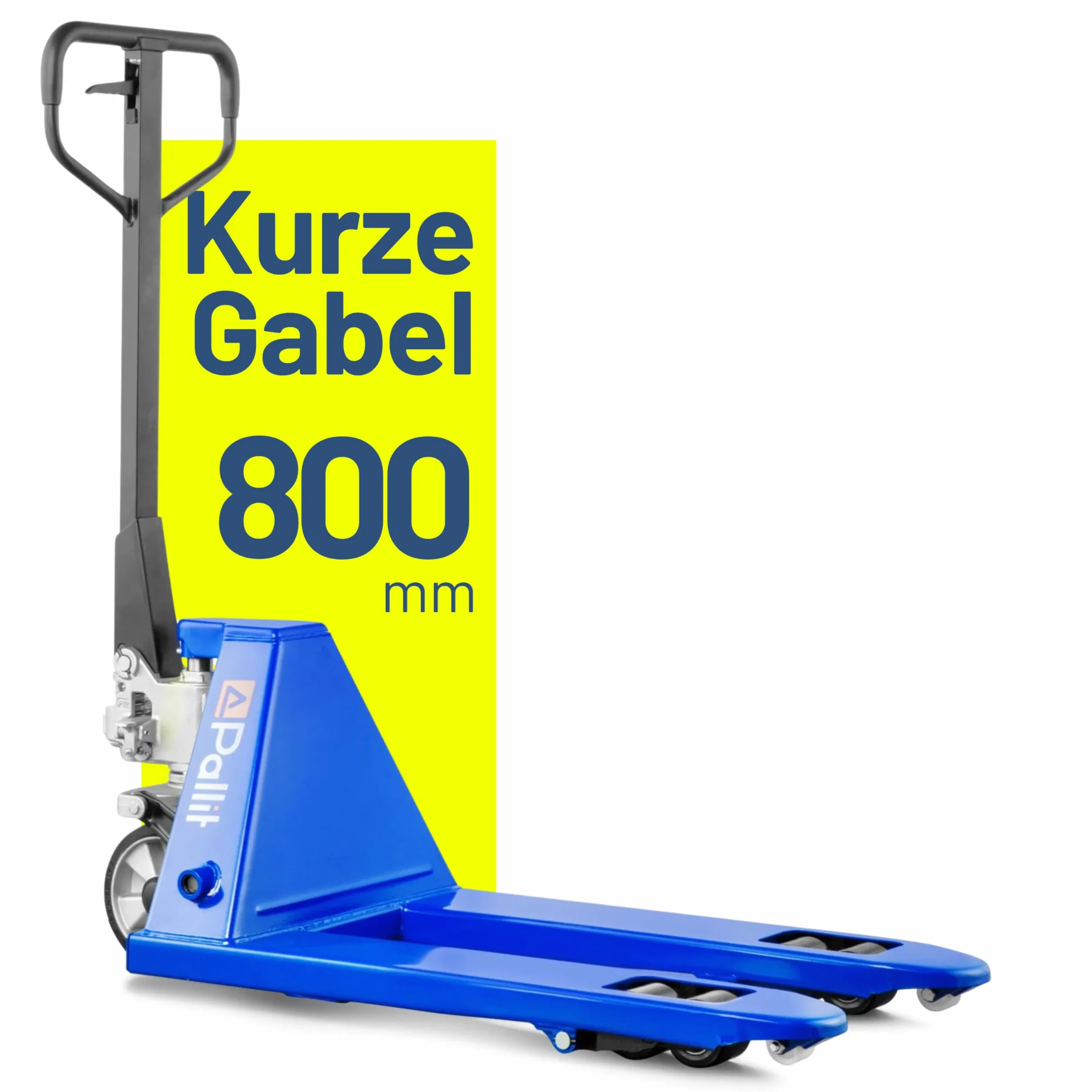 Pallit Transpallet manuale SIX-R-SHORT | portata 2500 kg | lunghezza delle forche 800 mm | ruote in gomma | breve