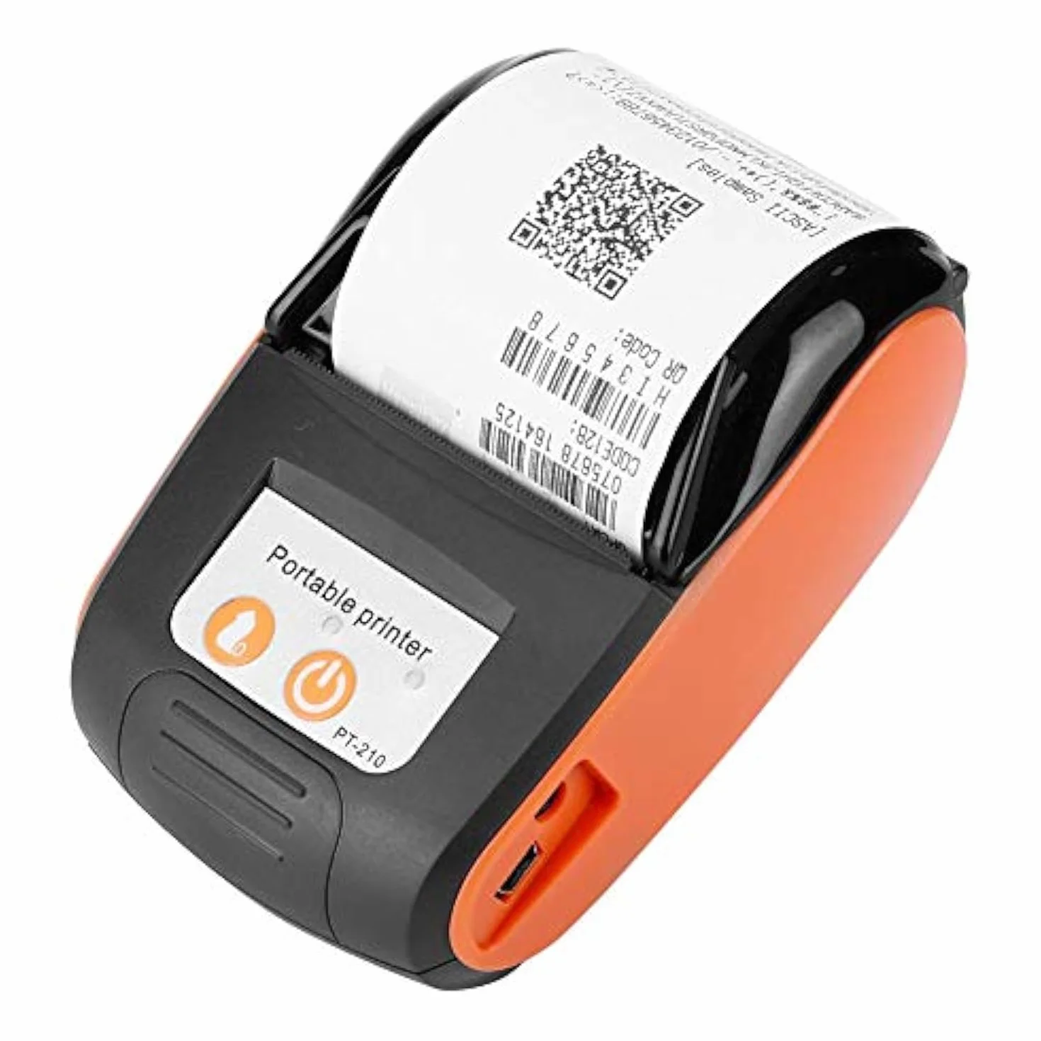 Diyeeni Mobile - Stampante Termica Bluetooth da 58 mm, Portatile, Senza Fili, con Stampante Termica, Carta e Custodia in Pelle, Compatibile con Android iOS per Piccole Imprese ESC/POS (Red)