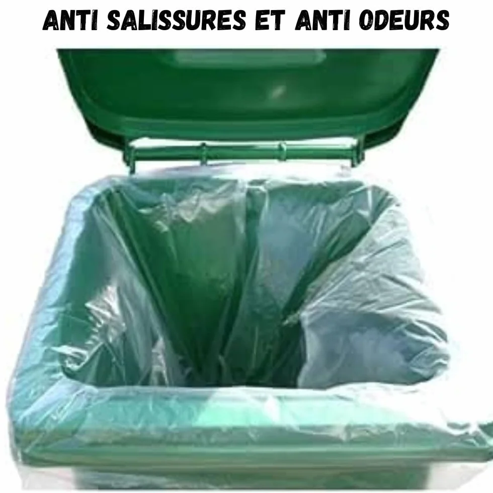 SACCHI SPAZZATURA TRASPARENTI 240L x100, Sacco per Pattumiere, 240 Litri, Trasparente, Contenitore a 2 Ruote, ad Alta Resistenza, Tri-Selettivo, Protezione Anti-Perdite e Sporco, Lavabile