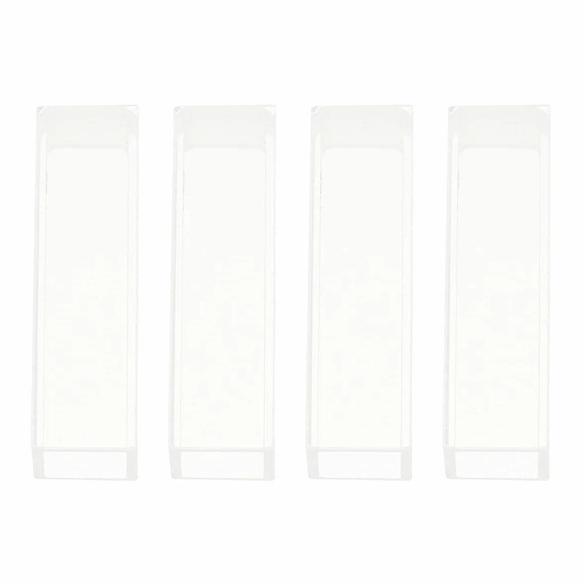 Cuvette in Vetro Lunghezza del Cammino 10mm Set di 4 per Spettrofotometro