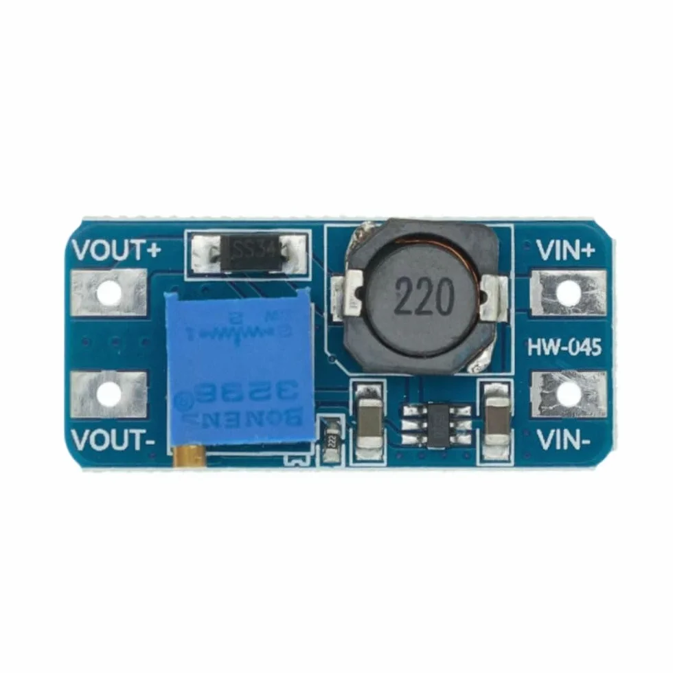 MT3608 2A Convertitore DC-DC Step Up Regolatore di tensione regolabile 2-24V a 5-28V (3 pezzi)