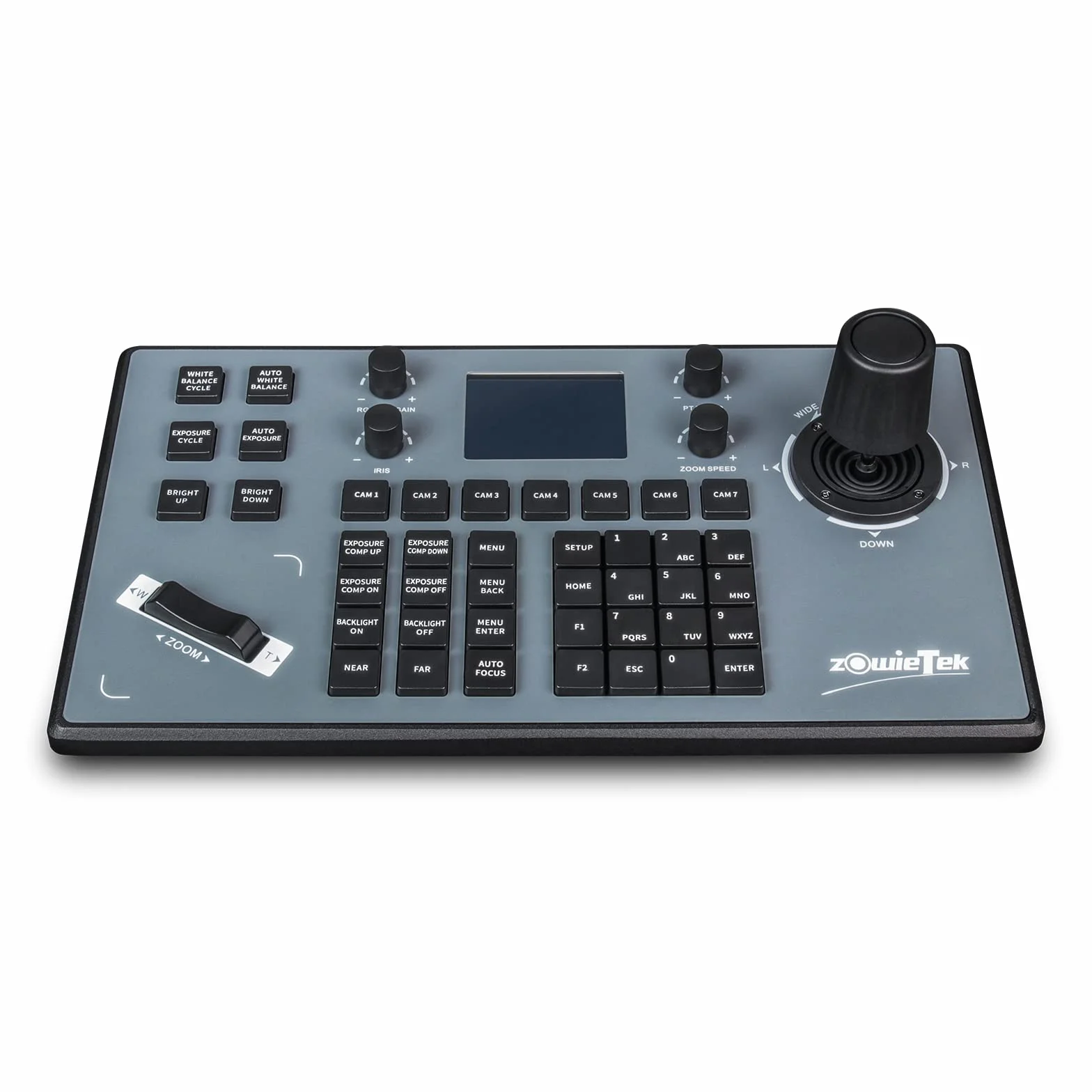 zowietek Controller telecamera PTZ | Tastiera seriale PTZ | Joystick 3D con Visca | PELCO D/P | RS232 RS485 con schermo LCD